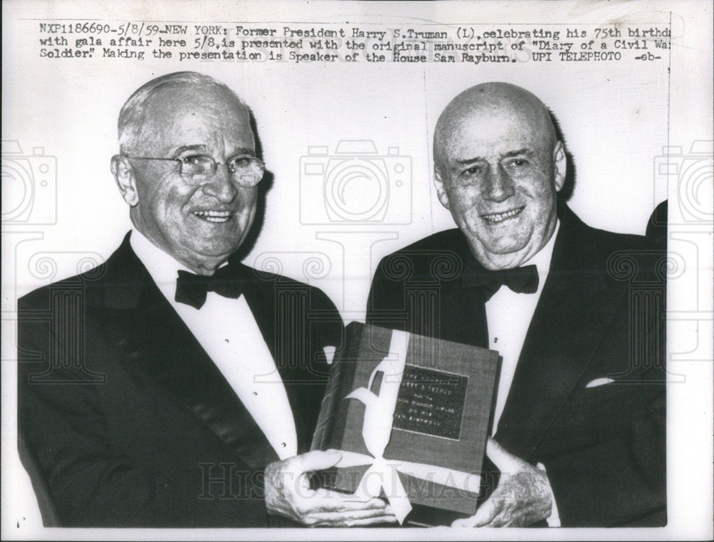 1959 Harry S Truman with Sam Rayburn - Historic Images