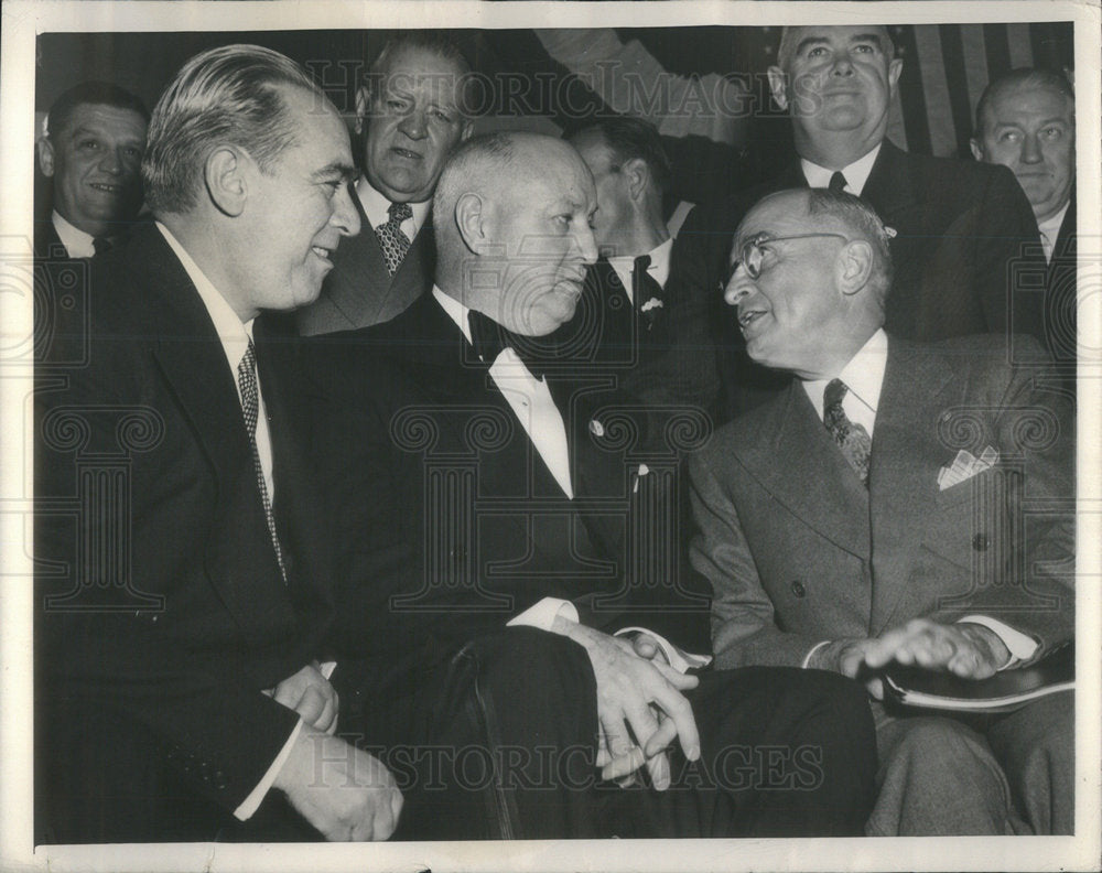 1948 President Truman Mayor O&#39;Dwyer Postmaster-General Farley - Historic Images