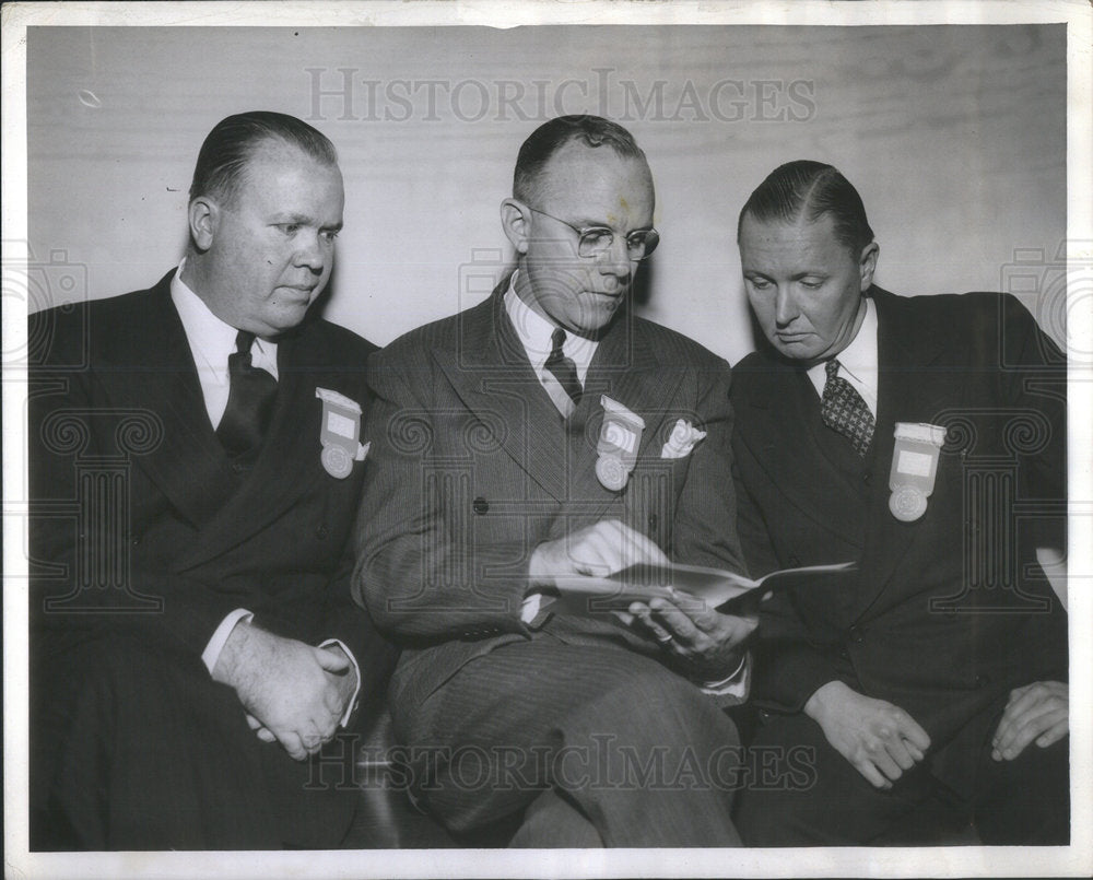 1941 Press Photo Harold F. North, H.L. Bills, And George G Traver In Chicago - Historic Images