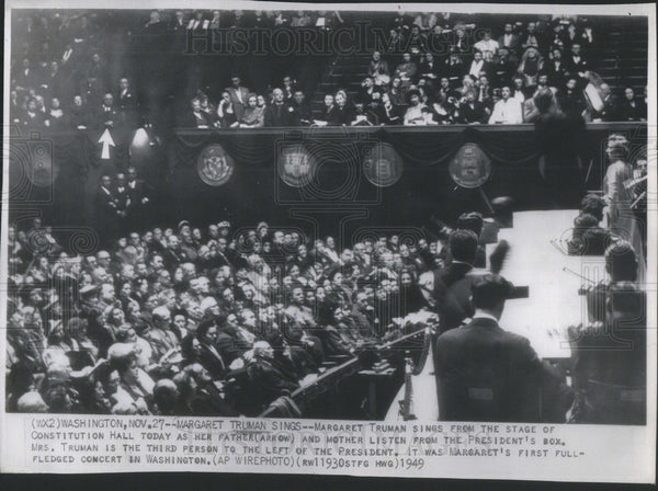 1949 Margaret Truman singing Harry Truman's wife concert Washington ...