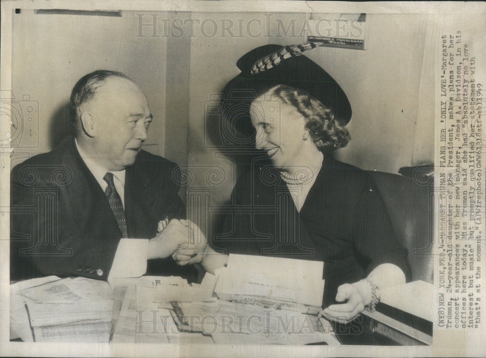 1948 Press Photo Margaret Truman,Truman's daughter plans for upcoming concert - Historic Images