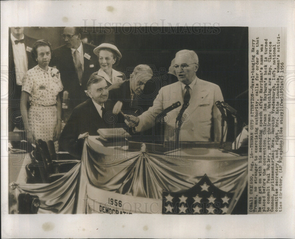 1956 Harry Truman and others Democratic Convention - Historic Images