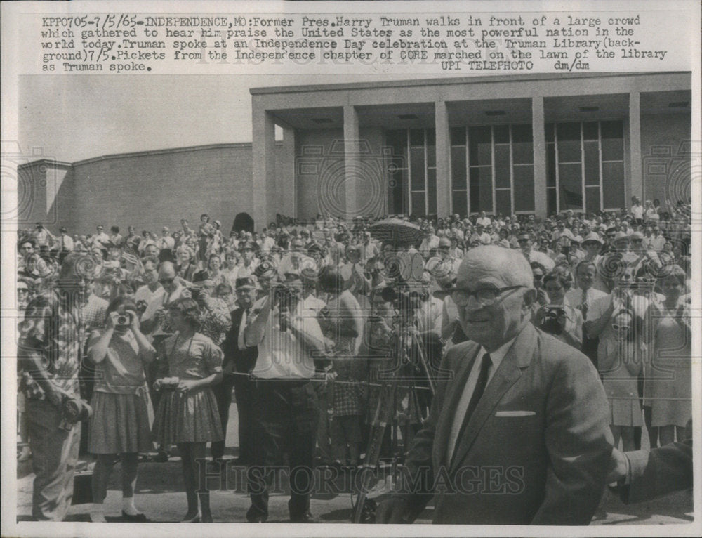 1965 Press Photo Former President Harry S.Truman - Historic Images