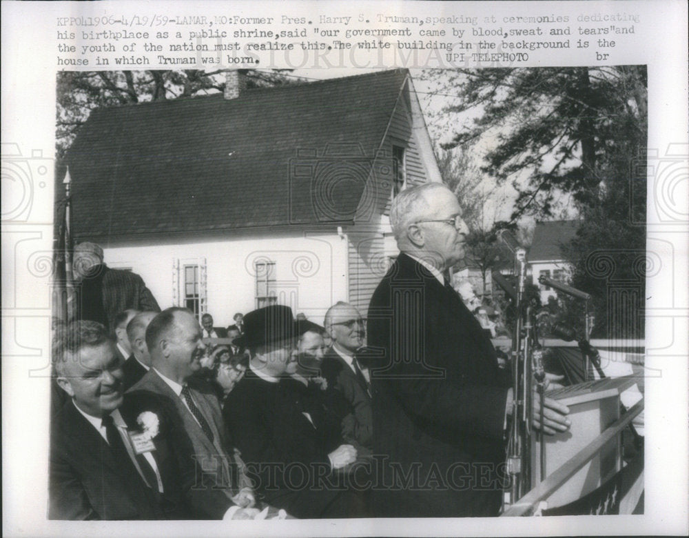 1959 United States President Harry S. Truman  - Historic Images