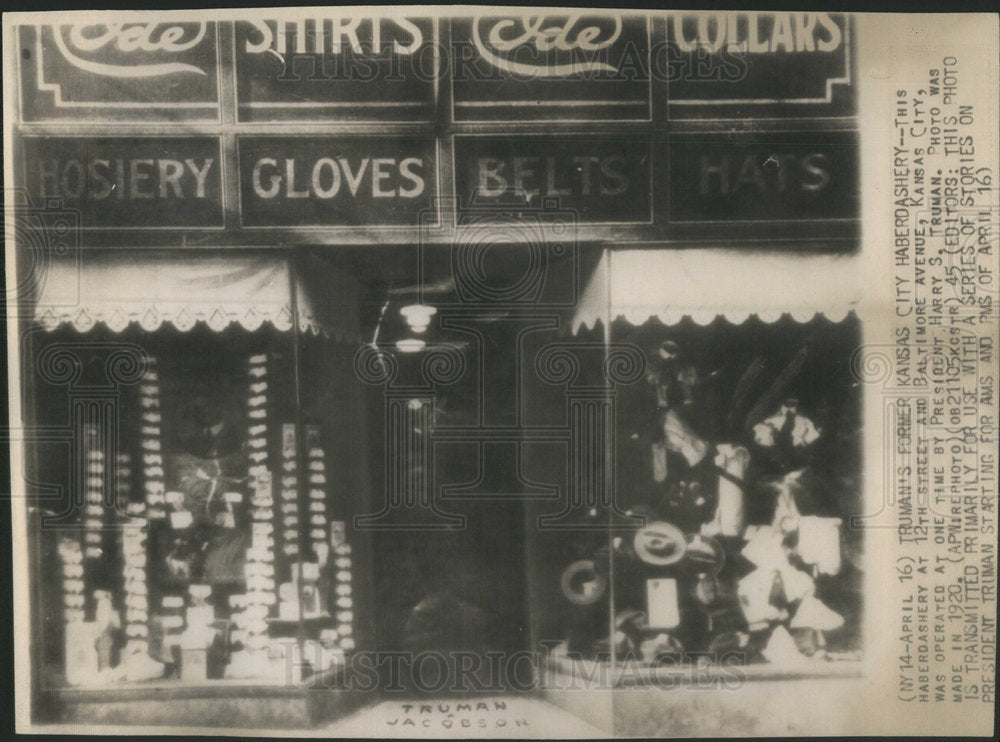 1945 United States President Harry S. Truman's Shop - Historic Images