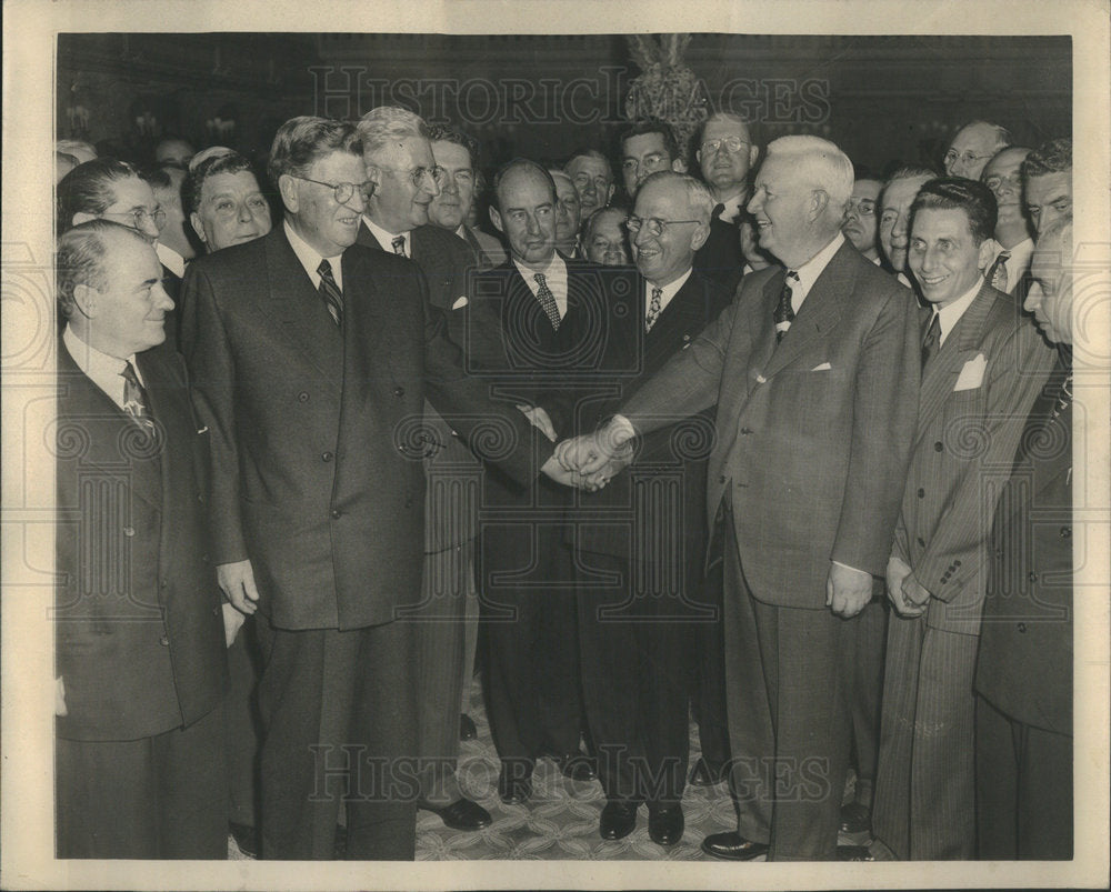 1948 President Truman, Adlai Stevenson & Others - Historic Images