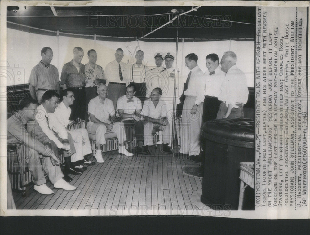 1948 President Truman Charles Ross Wallace Graham John Steelman - Historic Images