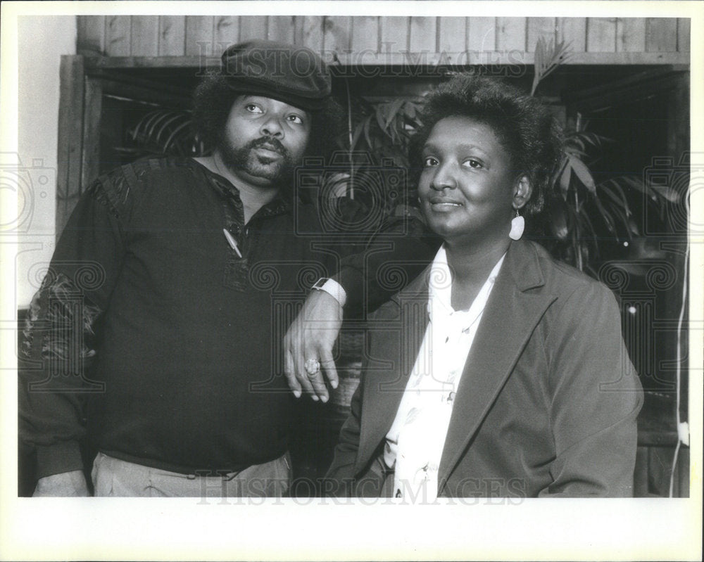 1985 Press Photo Billy Silvera and his wife Marie owner of Negril Reggae Club - Historic Images