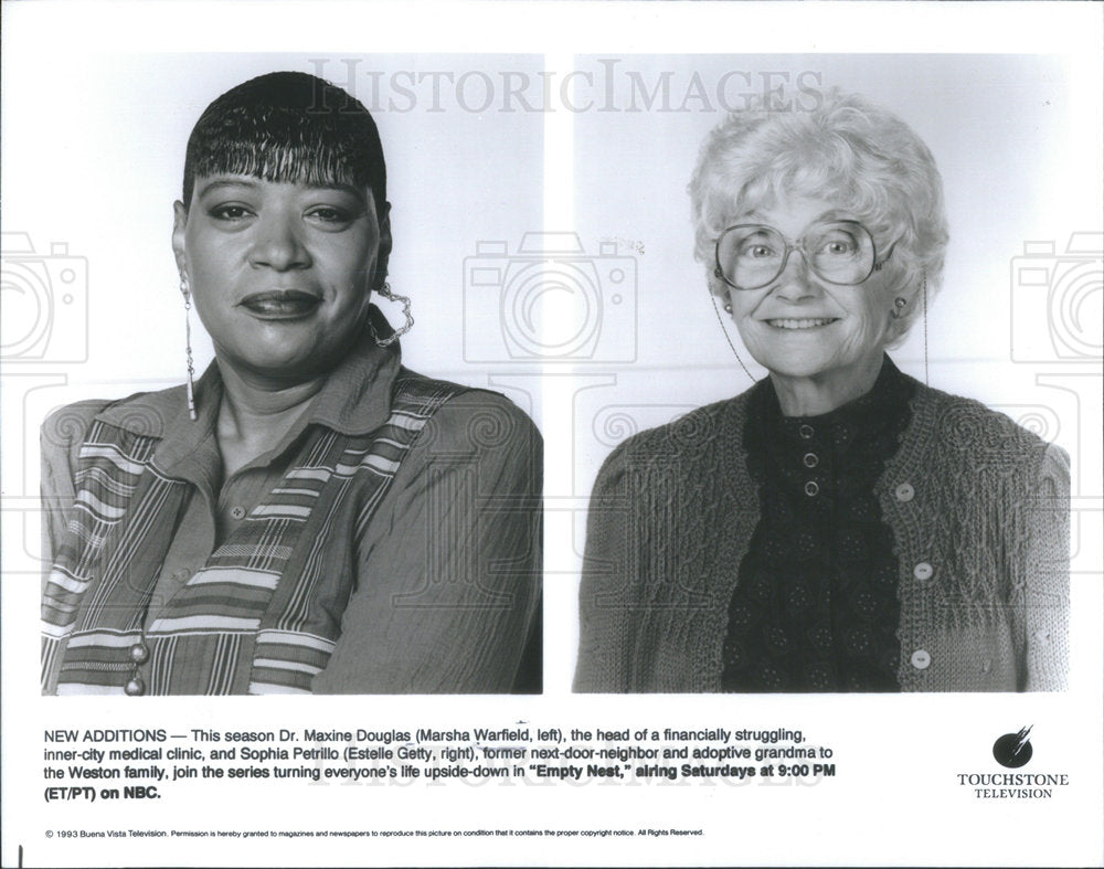 1993 Press Photo Marsha Warfield Estelle Getty Actresses Television Empty Nest - Historic Images