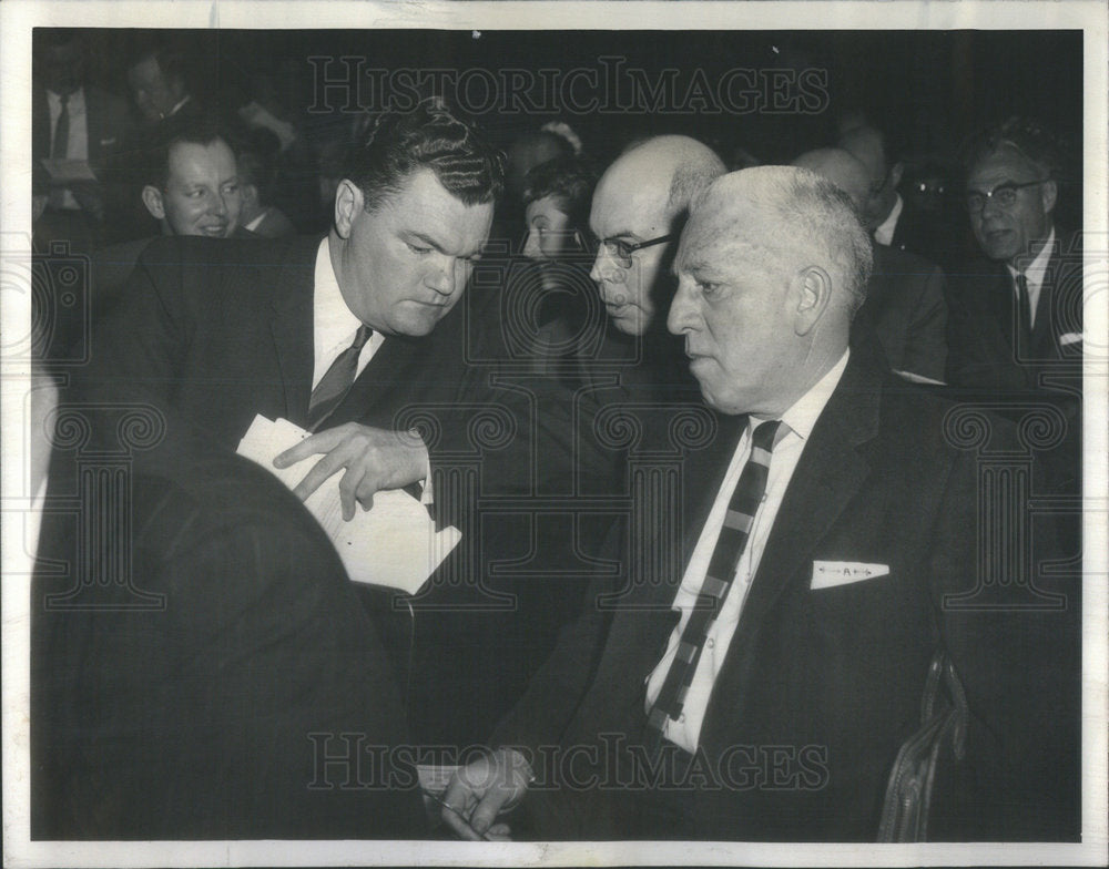 1961 Press Photo State Att. Daniel Ward Prof Charles Bowman Judge Richard Austin - Historic Images