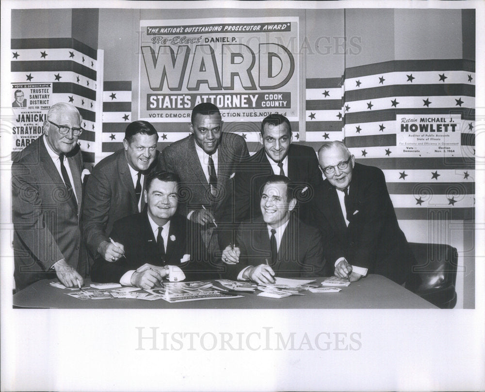 1964 State's Attorney Dan Ward at his headquarters - Historic Images