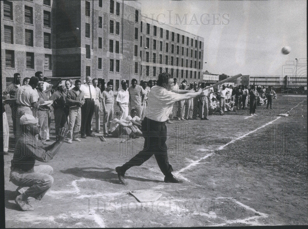 1965 States Attorney Dan Ward playing baseball-Historic Images