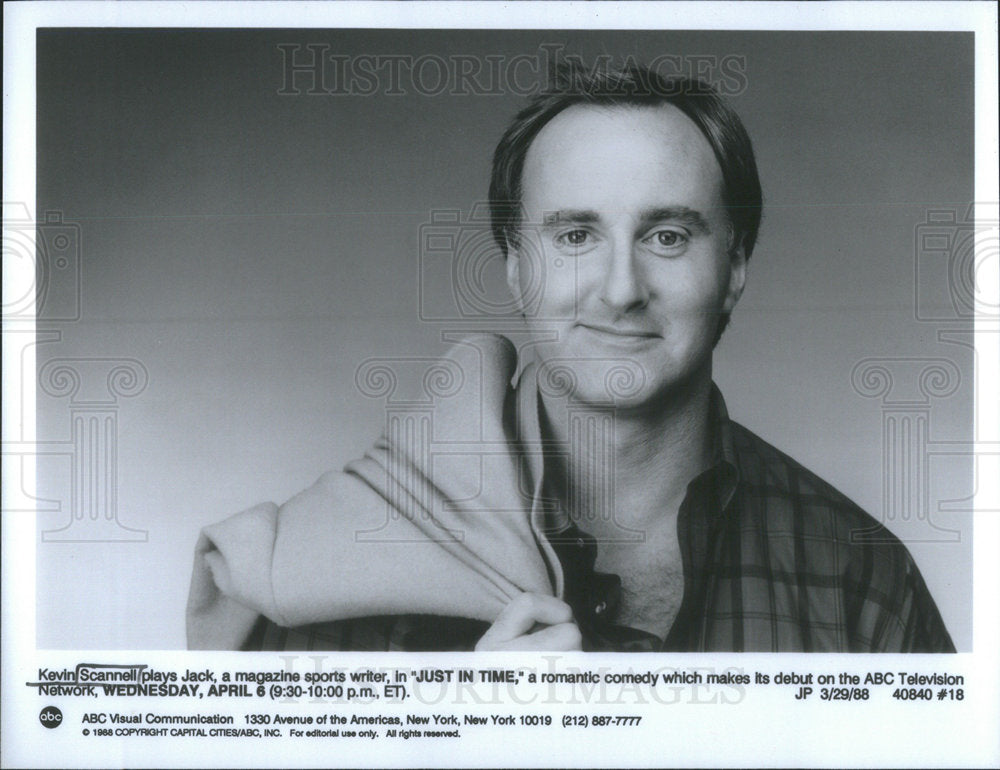 1988 Press Photo Kevin Scannel American Television Actor - Historic Images