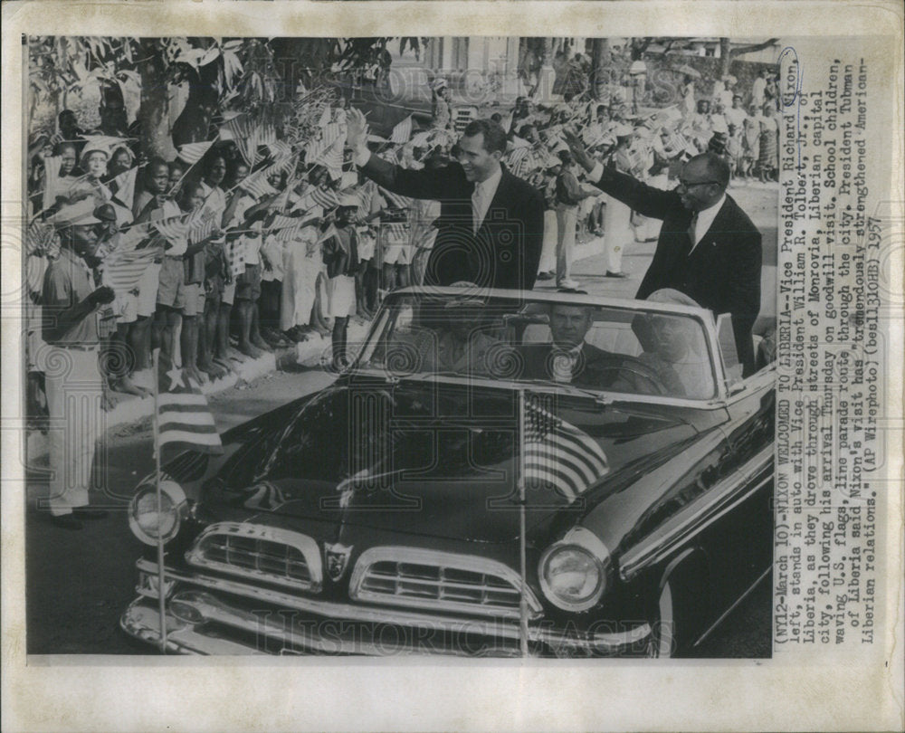 1957 Press Photo Richard Nixon American Republican Politician - Historic Images