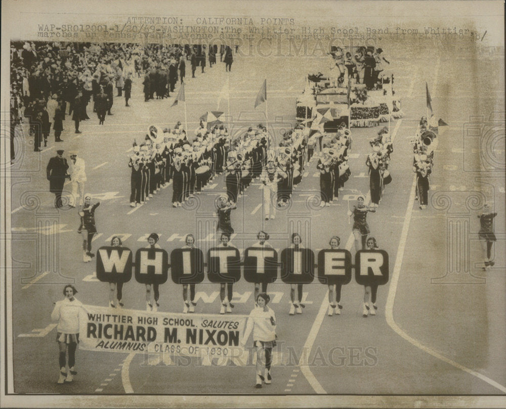 1969 Press Photo Washington Pennsylvania Whittier High School Richard Nixon - Historic Images