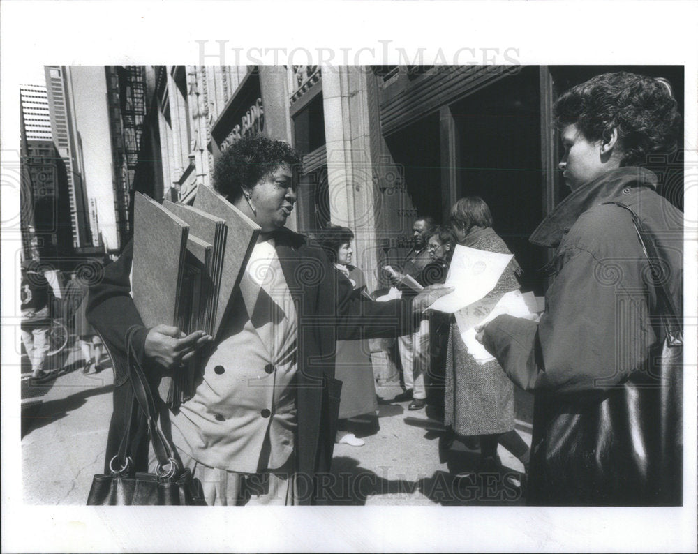 1991 Press Photo Doris Sims President United Legal Workers - RSC56225 - Historic Images