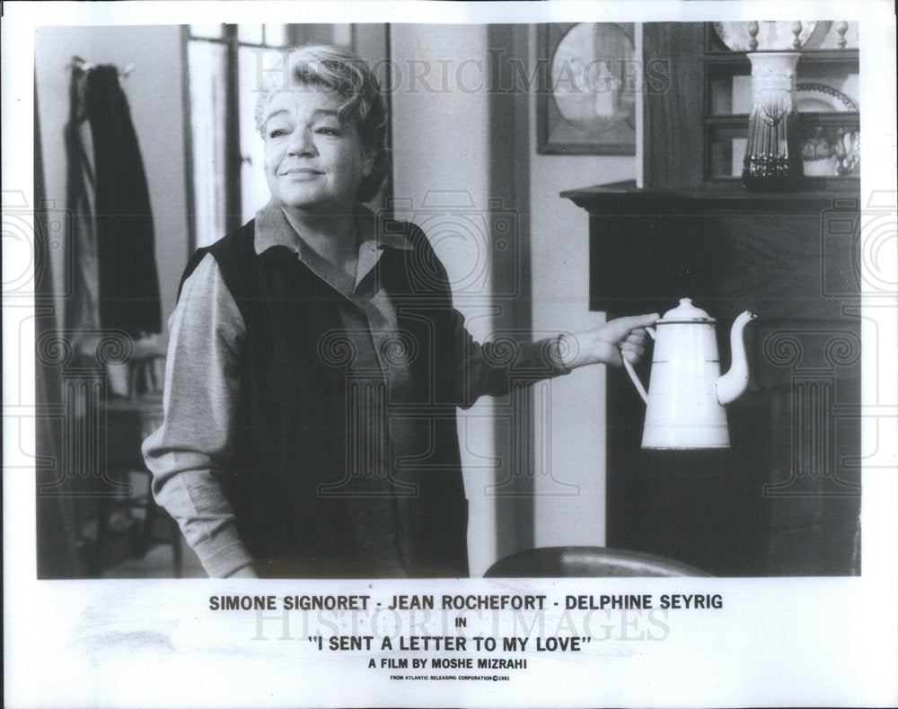 Press Photo Simone Signoret Jean Rochefort Delphine Seyrig Letter Moshe Mizrahi - Historic Images