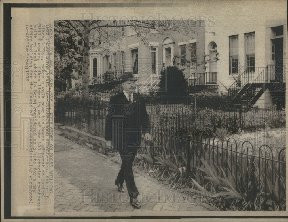 1975 Press Photo REP. ROBERT F. SIKES UNITED STATES REPRESENTATIVE FLORIDA - Historic Images