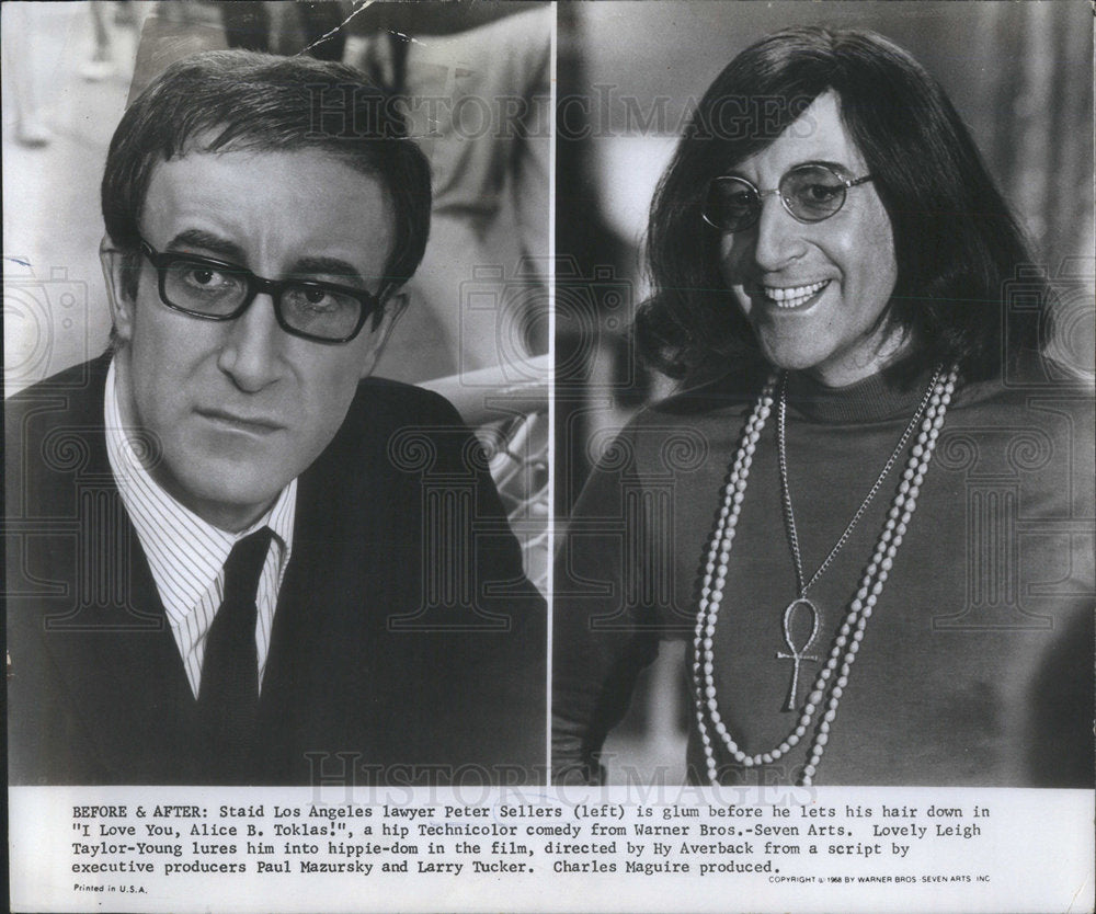 1968 Press Photo PETER SELLERS BRITISH COMEDIAN ACTOR - Historic Images