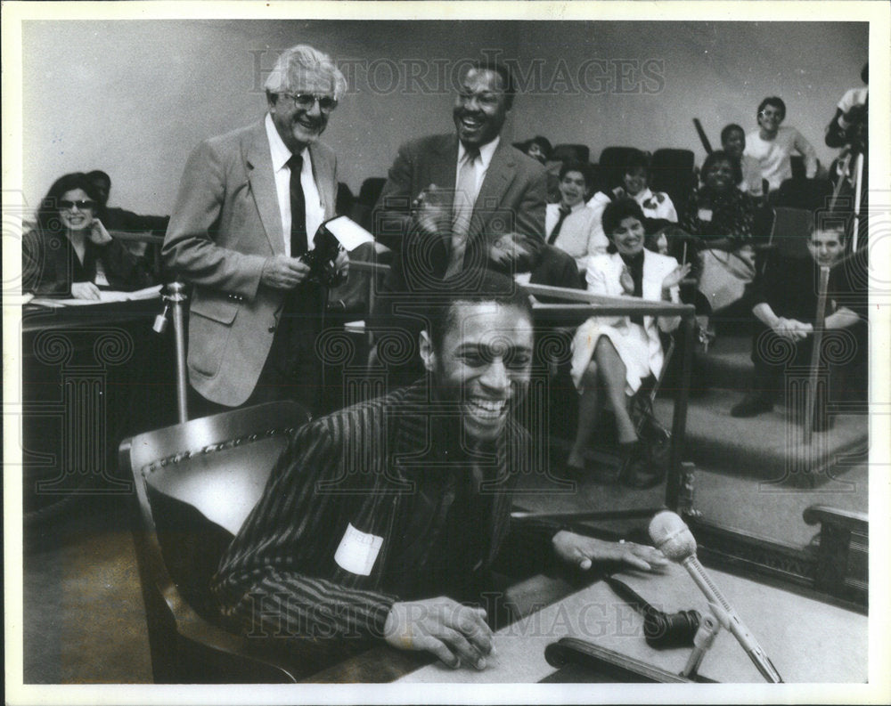 1987 Press Photo Antonio Washington Chicago Vocational High School Student - Historic Images