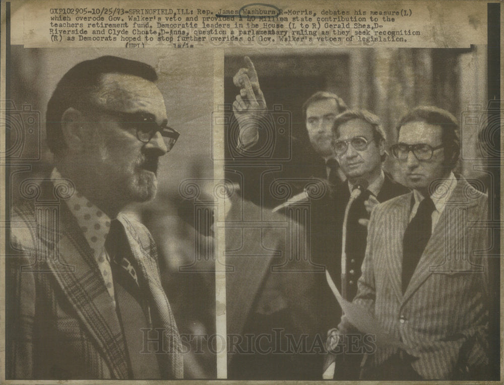 1973 James Washburn Morris Debate Measure Overode Government Veto - Historic Images