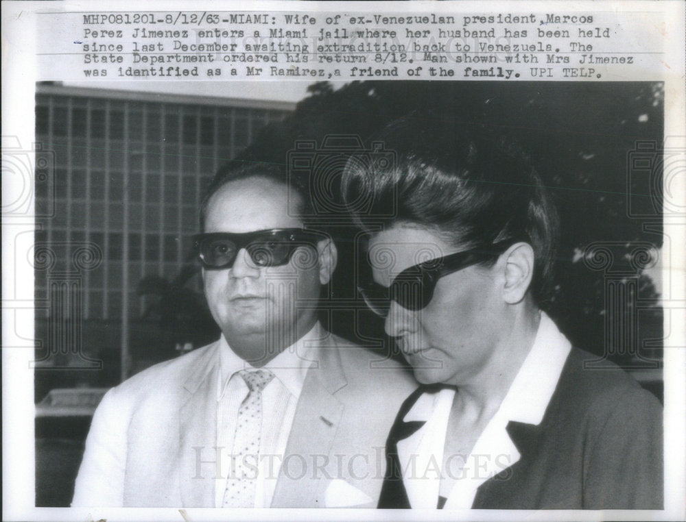 1963 Mrs. Marcos Perez Jimenez Venezuelan President's Wife - Historic Images