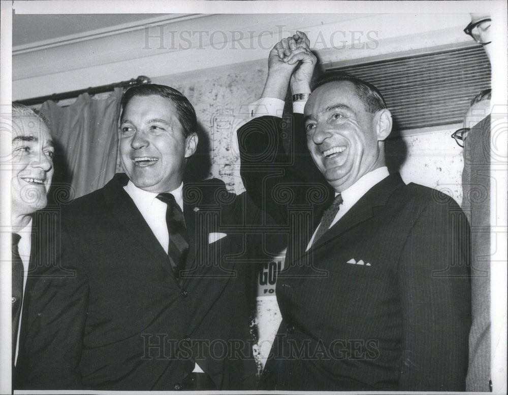 1964 Press Photo VP candidate William Miller and GOP Candidate for IL Gov Percy - Historic Images