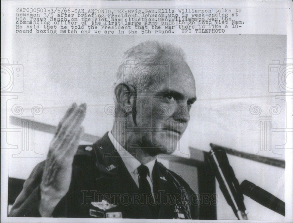 1966 Ellis Williamson United State Army General - Historic Images