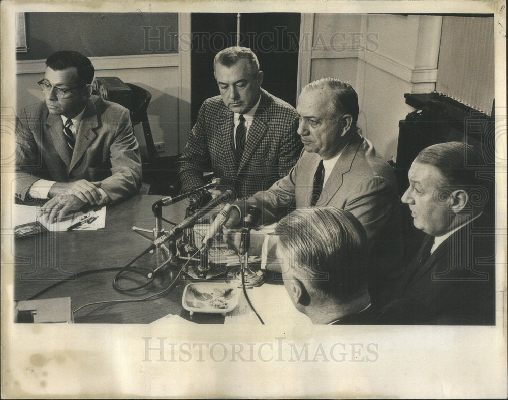 1963 Press Photo Benjamin Willis Civil Right Patrick Hay Captain Michael Delaney - Historic Images