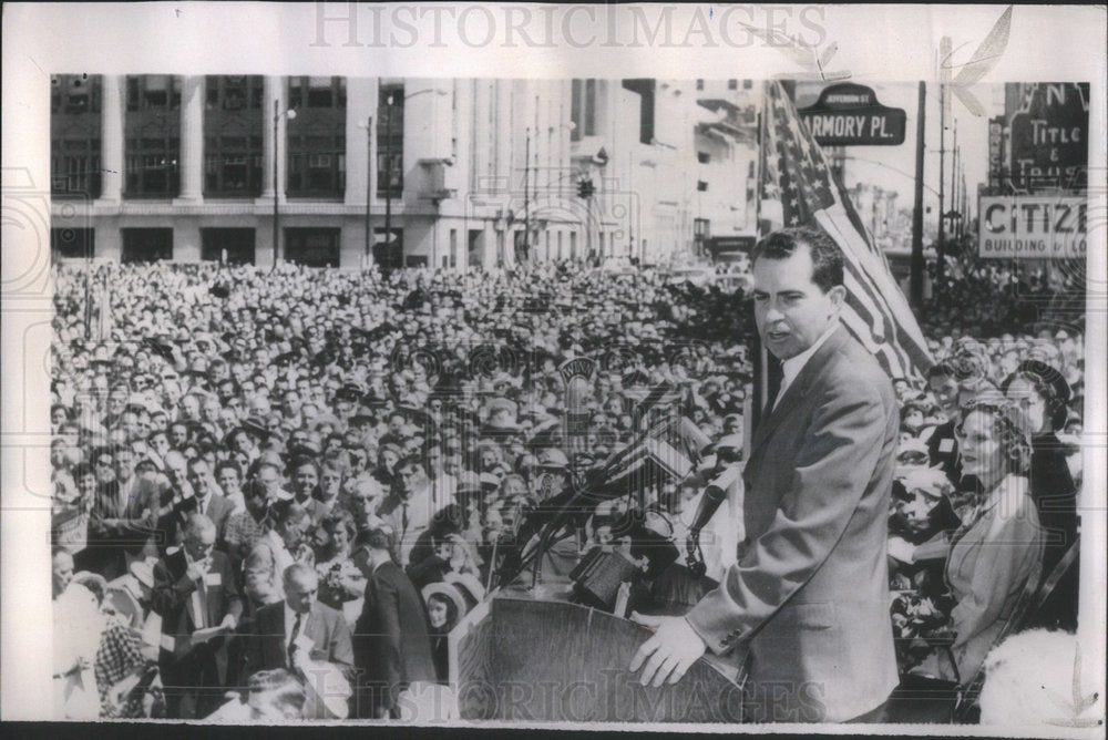 1960 Press Photo Richard Nixon American Republican Politician - Historic Images