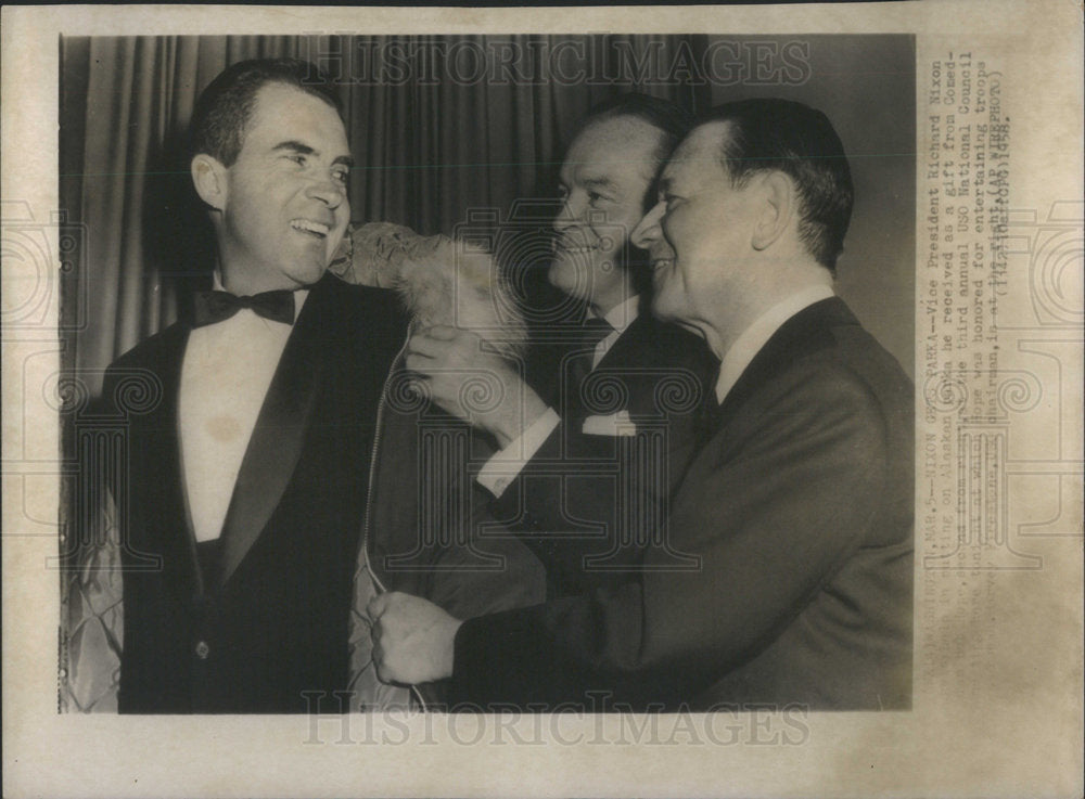 1958 Press Photo Politician Vice President Richard Nixon - Historic Images