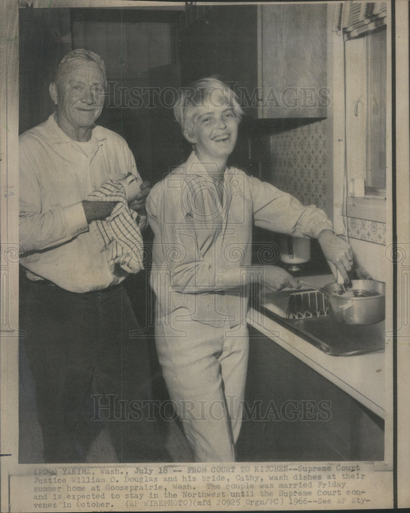 1966 Supreme Court Justice William Douglas &amp; Wife, Cathy At Home - Historic Images