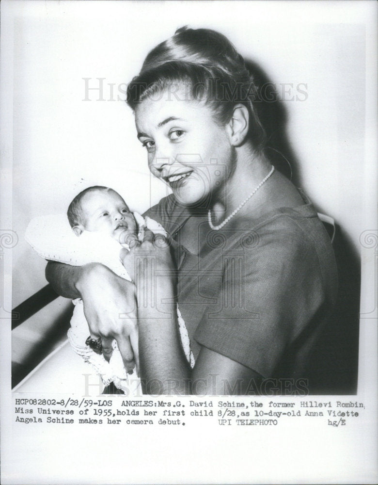 1959 Hillevi Rombin Miss Universe 1955 - Historic Images