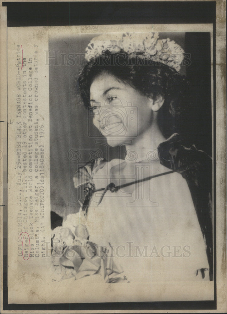 1976 Press Photo Patrice Heiger Chicago Illinois Miss Black Teenage World - Historic Images