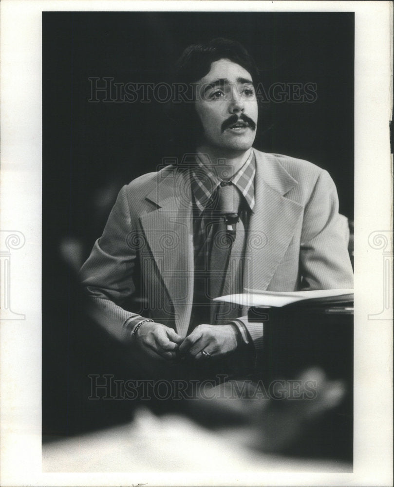 1975 Reporter/Producer Scott Simon Who is on &quot;Public NewsCenter&quot; - Historic Images