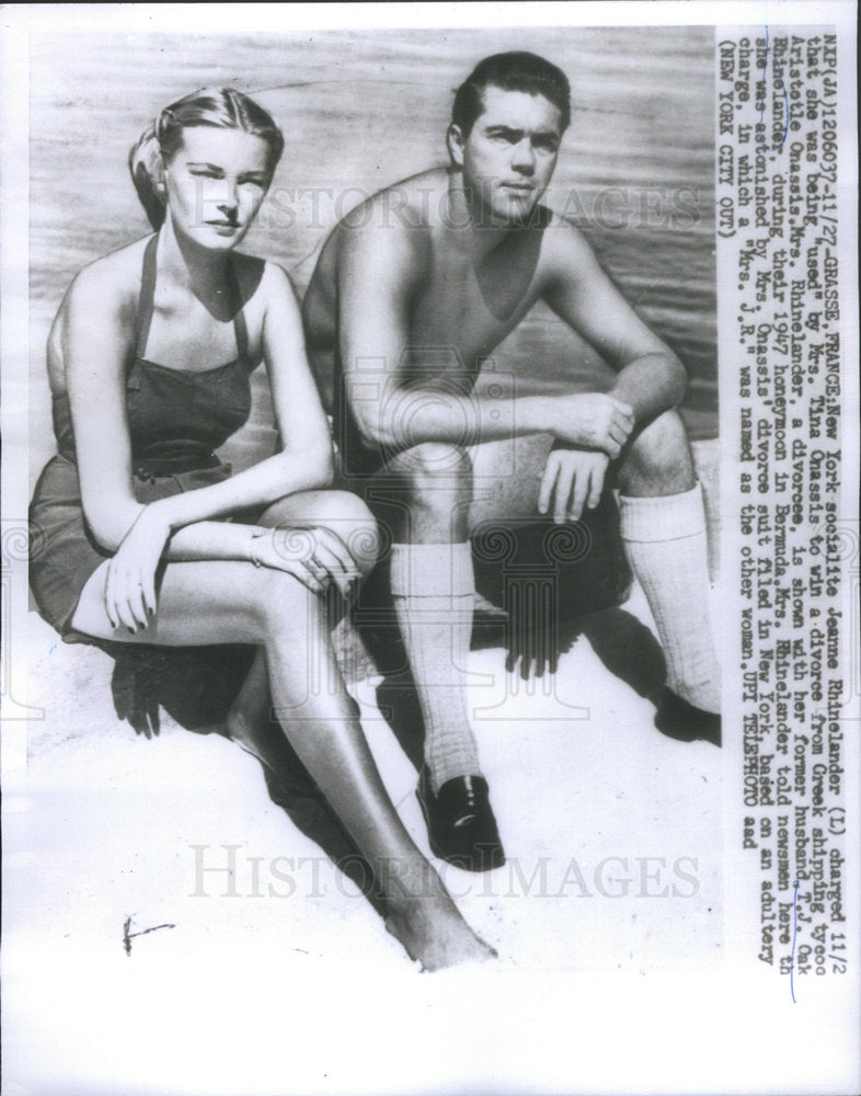 1959 New York Socialite Jeanne Rhinelander Charge Mrs Tina Onassis ...