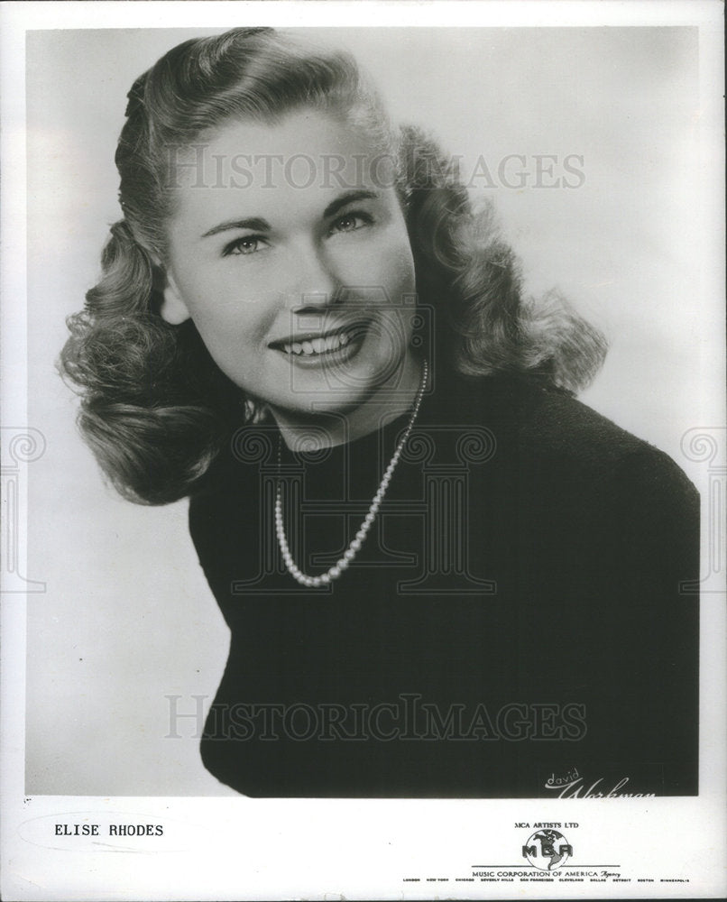 1953 Elise Rhodes American Movie Actress - Historic Images