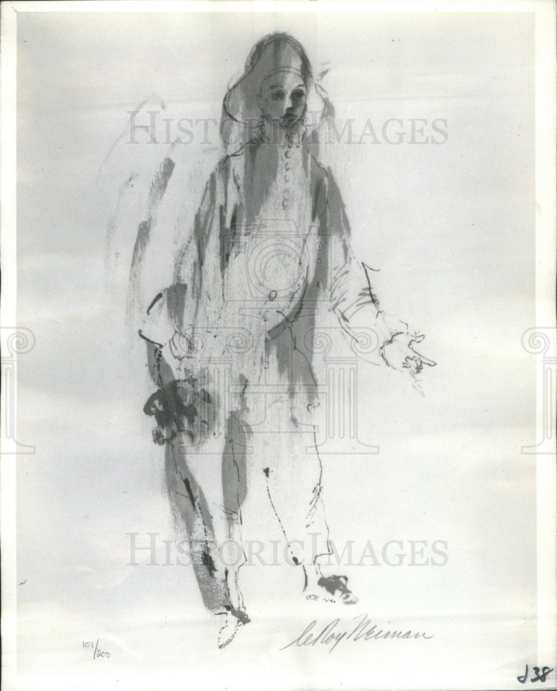 1979 Press Photo LeRoy Neiman American artist brilliantly color pseudo express - Historic Images