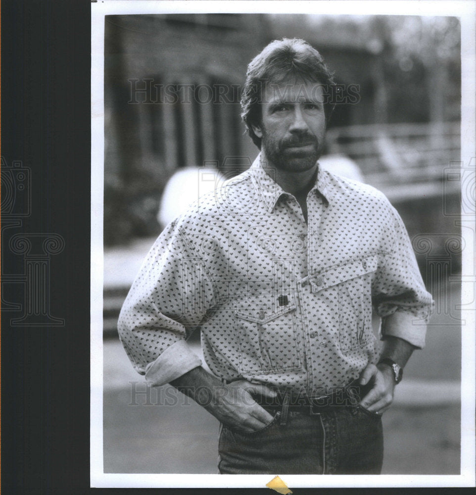 Press Photo Chuck Norris American Actor - Historic Images