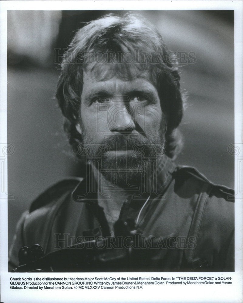 1986 Press Photo Actor Chuck Norris - Historic Images