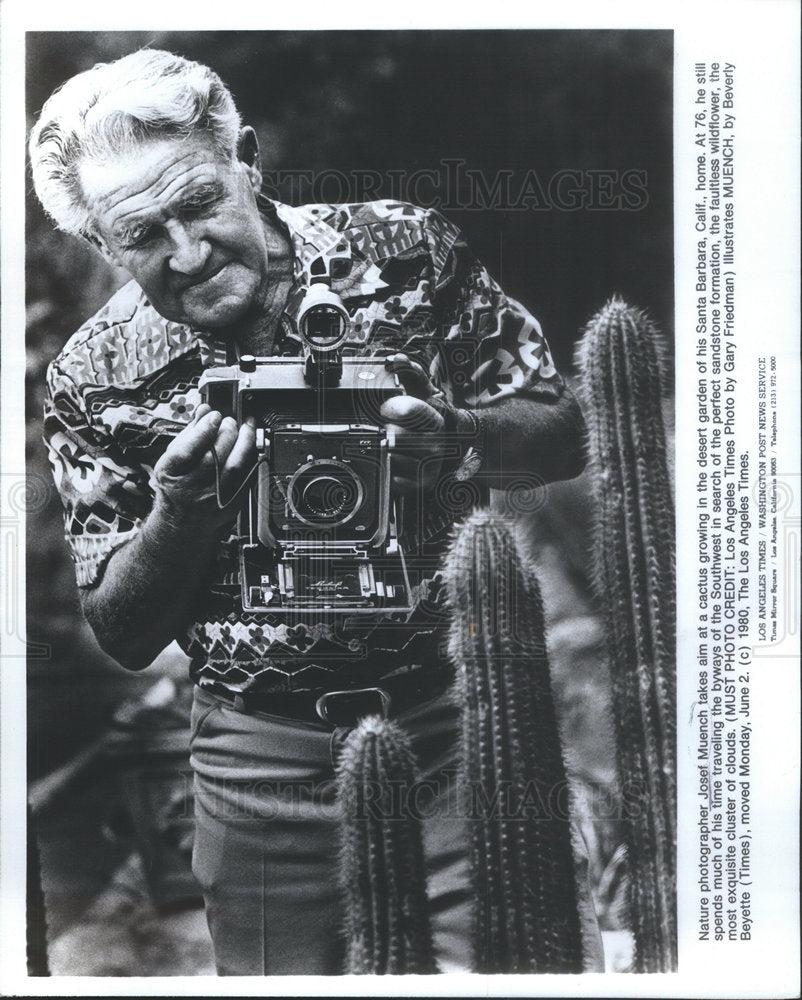 1980 Press Photo Josef Muench German-American Photographer - Historic Images