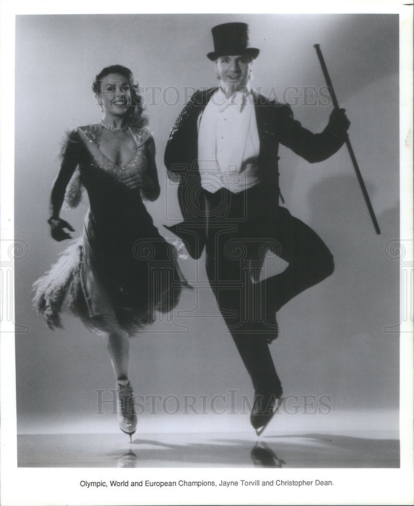 1989 Press Photo Ice Dancers Jayne Torvill Christopher Dea UIC Pavilion Russian - Historic Images