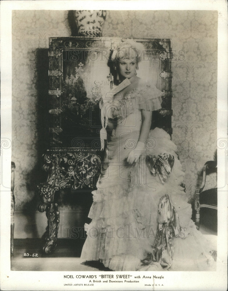 1933 Anna Neagle Noel Coward Bitter Sweet - Historic Images