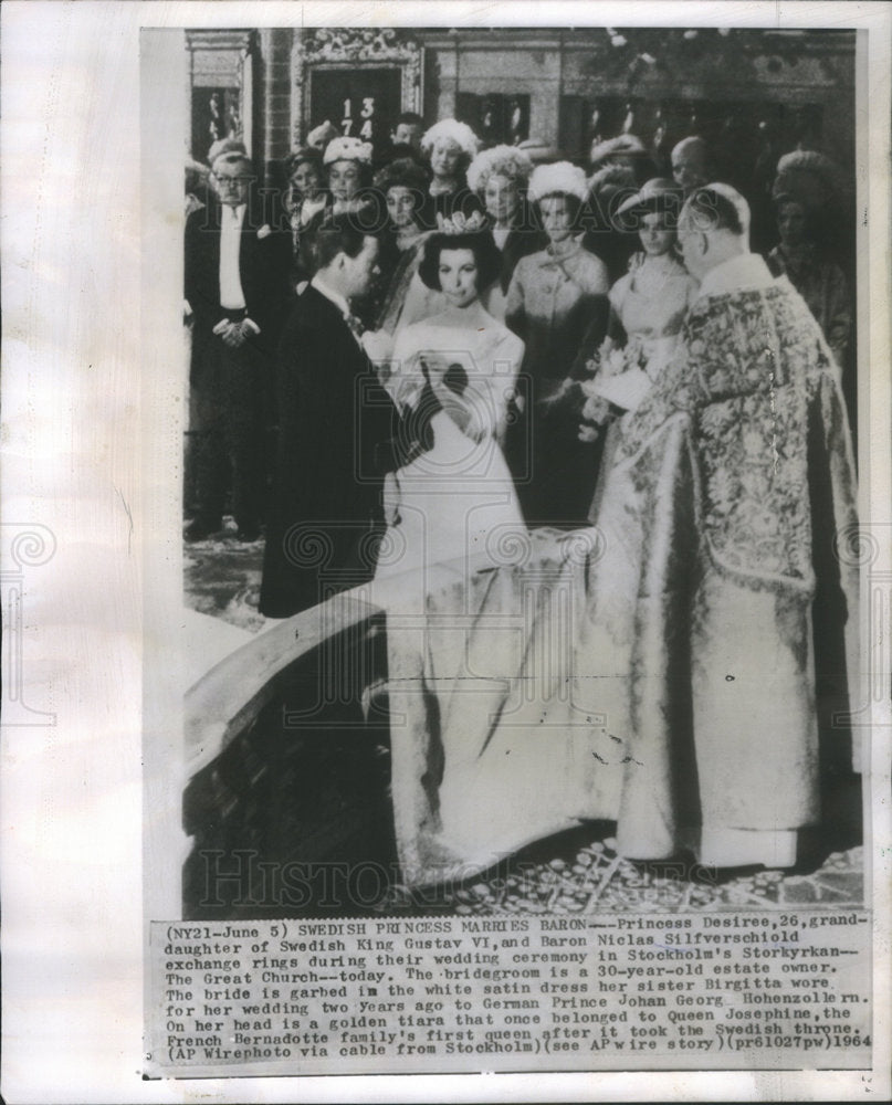 1964 Press Photo Swedish King Gustav VI Sweden Royalty - Historic Images