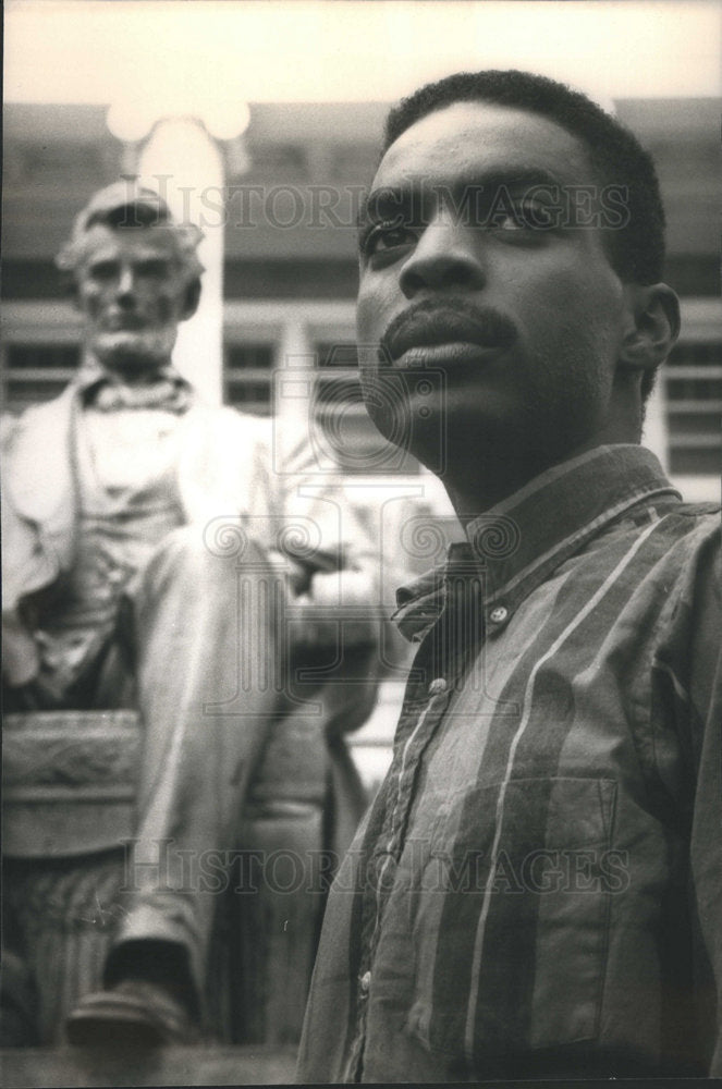 1988 Press Photo David Wright, student leader University of Wisconsin - Historic Images