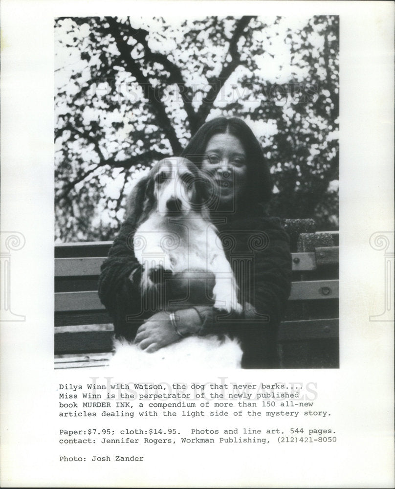 1977 Press Photo Dilys Winn Watson Murder Ink Book - Historic Images