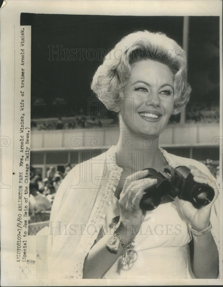 1960 Press Photo Arnold Winick Horse Trainer - Historic Images