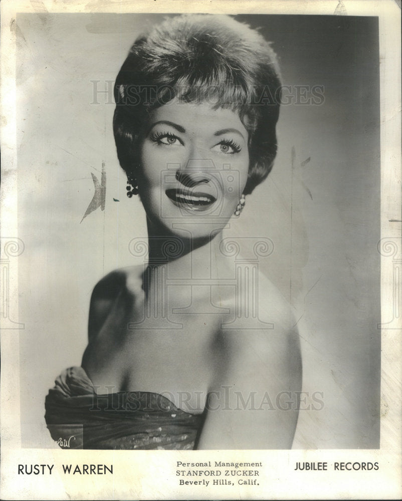 1963 RUSTY WARREN AMERICAN COMEDIENNE MUSICIAN - Historic Images