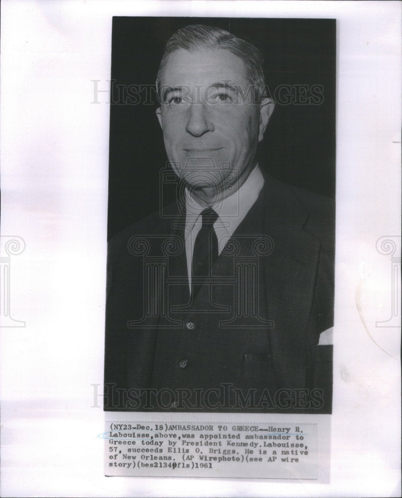 1961 American diplomat and statesman Henry Richardson Labouisse - Historic Images