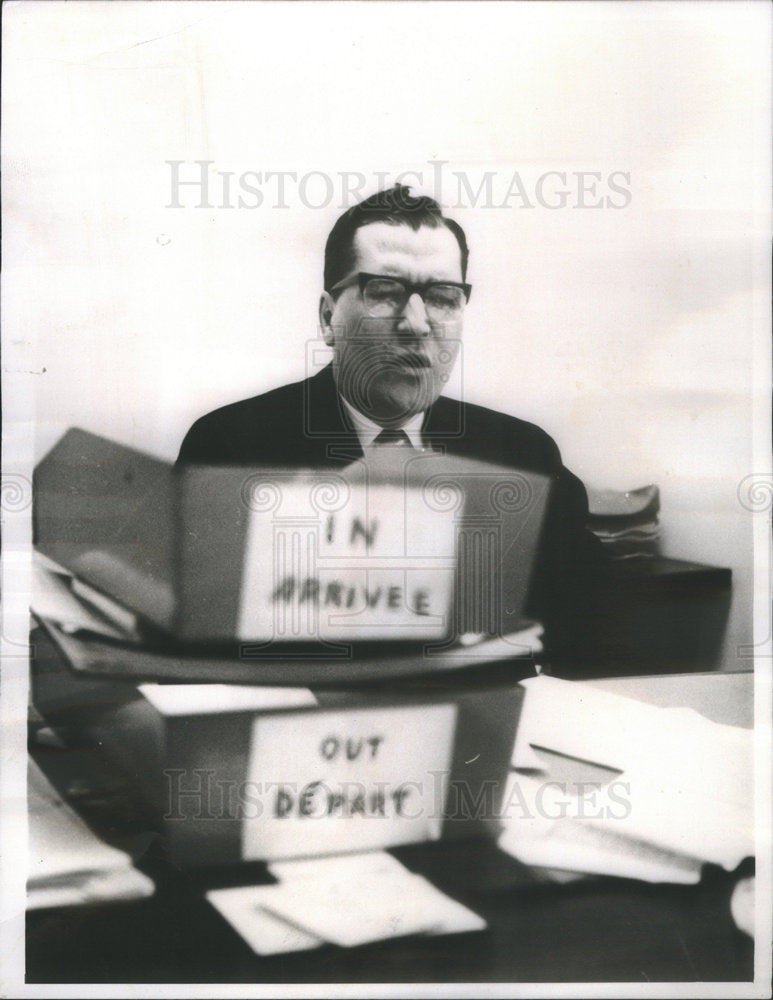 1964 Press Photo PAUL LACOSTE COMMISSION'S JOINT SECRETARY - Historic Images
